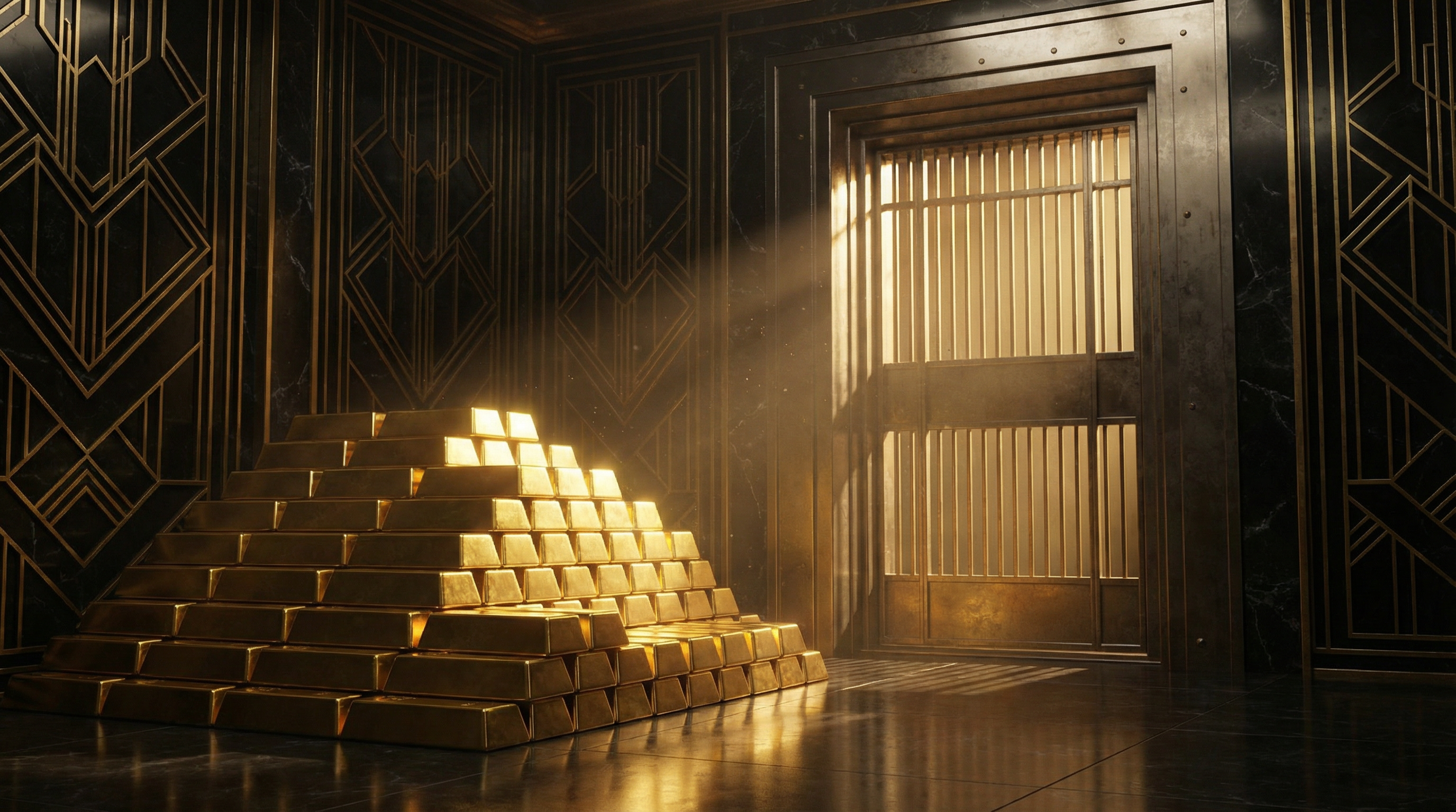 Gold Bars in Vault